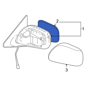 Toyota OE - Front Left Door Mirror Glass