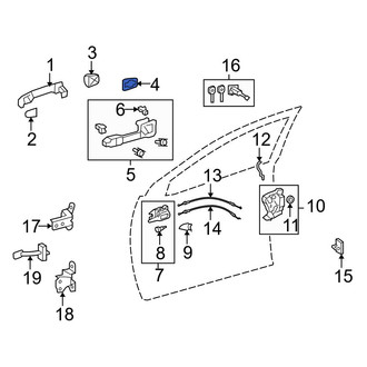 Toyota OE - Front Outer Exterior Door Handle Pad