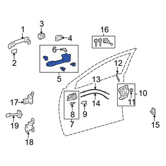 Toyota OE - Front Right Exterior Door Handle Base