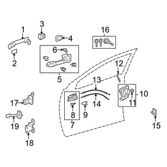 Toyota OE - Front Door - Lock & Hardware