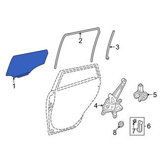 Toyota OE - Front Right Door Glass