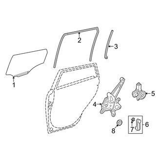 Toyota OE - Rear Door - Glass & Hardware