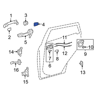 Toyota OE - Rear Exterior Door Handle Gasket