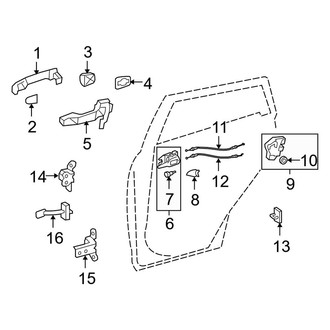 Toyota OE - Rear Door - Lock & Hardware