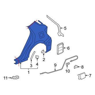 Toyota OE - Rear Left Outer Quarter Panel