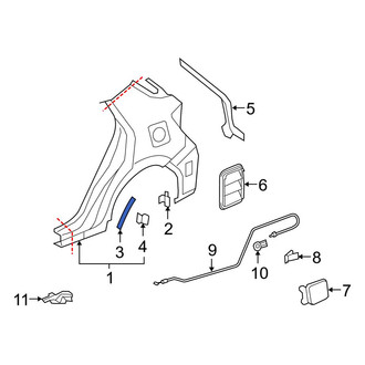 Toyota OE - Rear Left Stone Guard