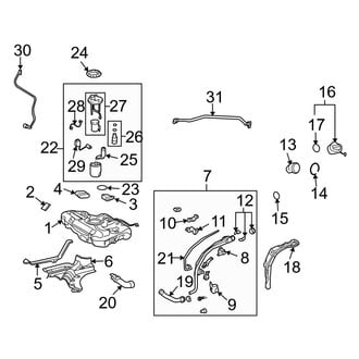 Toyota OE - Fuel System Components (FWD)