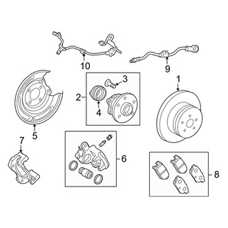 Toyota OE - Rear Suspension - Brake Components (W/O Independent Suspension)