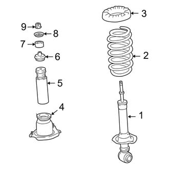 Toyota OE - Rear Suspension - Struts & Components (W/O Independent Suspension), (FWD)