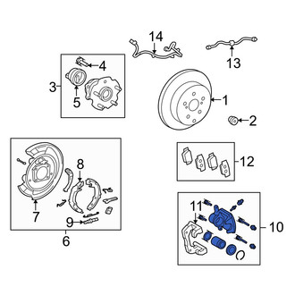 Toyota OE - Rear Left Disc Brake Caliper