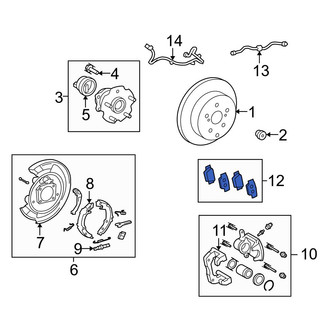 Toyota OE - Rear Disc Brake Pad Set