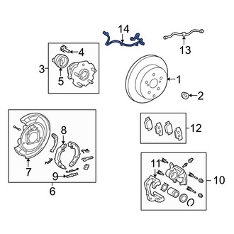 Toyota OE - Rear Left ABS Wheel Speed Sensor Wiring Harness