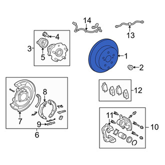 Toyota OE - Rear Disc Brake Rotor