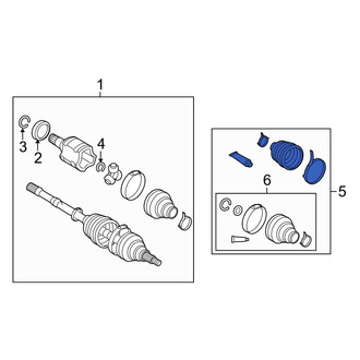 Toyota OE - Front Left Outer CV Joint Boot Kit