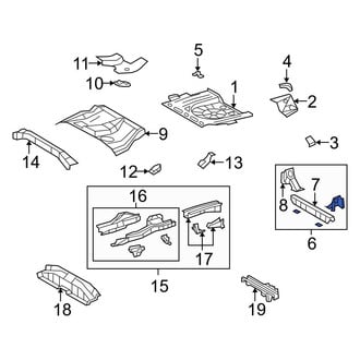 Toyota OE - Rear Floor Pan Crossmember