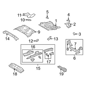 Toyota OE - Rear Body & Floor - Floor & Rails