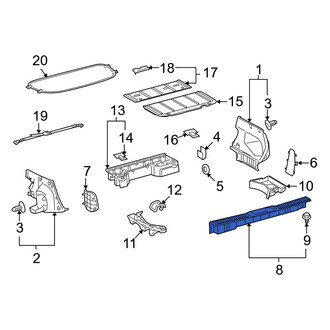 Toyota OE - Rear Trunk Trim Scuff Plate