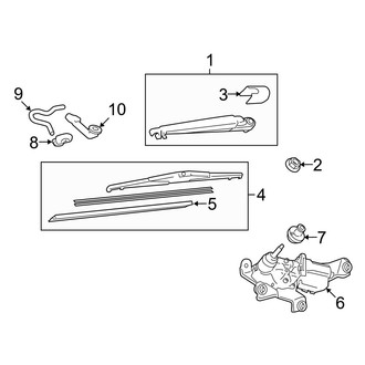 Toyota OE - Lift Gate - Wiper & Washer Components