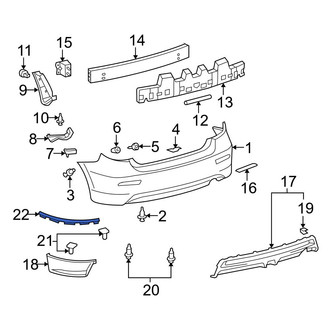 Toyota OE - Front Left Outer Spoiler Seal