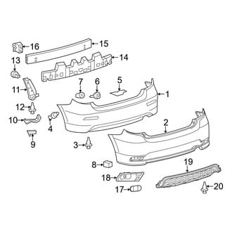 Toyota OE - Rear Bumper - Bumper & Components