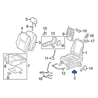 Toyota OE - Right Inner Seat Track Cover