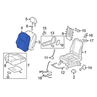 Toyota OE - Front Right Seat Back Cushion Cover