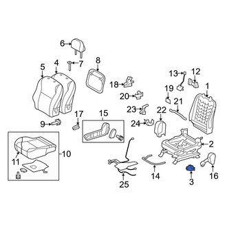 Toyota OE - Right Inner Seat Track Cover