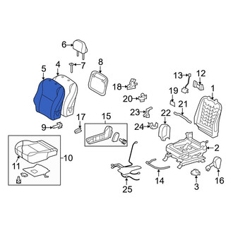 Toyota OE - Front Right Seat Back Cushion Cover