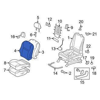 Toyota OE - Front Left Seat Back Cushion Cover