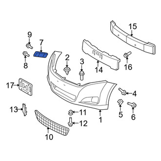 Toyota OE - Front Left Bumper Cover Support Rail