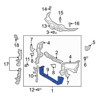 Toyota OE - Front Lower Radiator Support Tie Bar