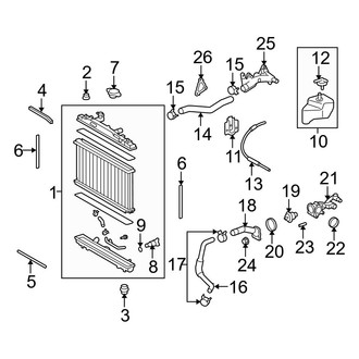 Toyota OE - Cooling - Radiator & Components (3.5L)