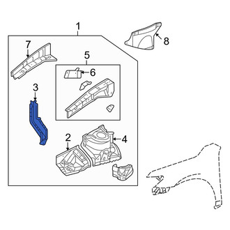 Toyota OE - Front Left Upper Fender Gusset