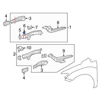 Toyota OE - Front Left Fender Gusset