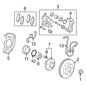 Toyota OE - Front Wheel Bearing Snap Ring