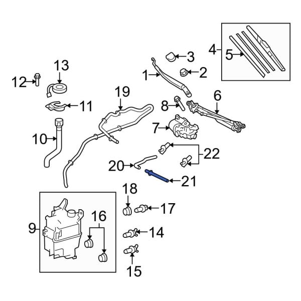 Toyota OE 9006833065 - Windshield Washer Hose Connector