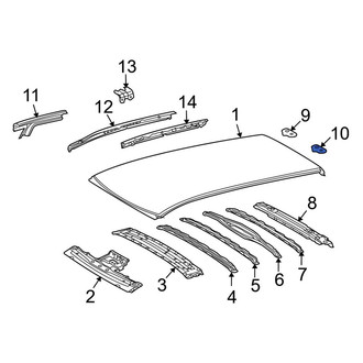 Toyota OE - Rear Left Roof Header Panel Bracket