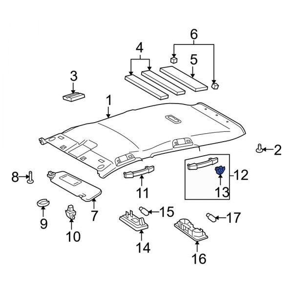 Toyota OE 7463130080A4 - Coat Hook