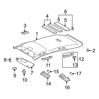 Toyota OE - Roof - Interior Trim (With Sunroof)