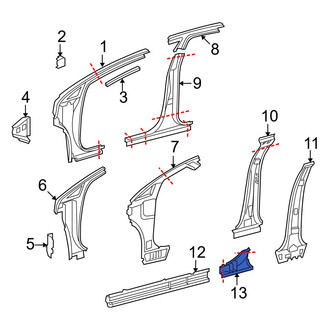 Toyota OE - Rear Left Rocker Panel Reinforcement