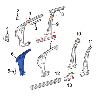 Toyota OE - Left Inner Body A-Pillar Reinforcement