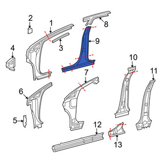 Toyota OE - Left Body B-Pillar and Rocker Panel