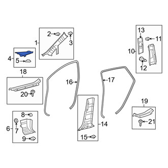 Toyota OE - Left Lower Body A-Pillar Trim Panel