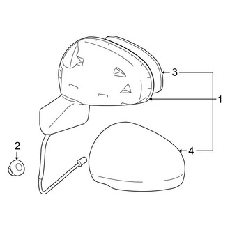 Toyota OE - Front Door - Outside Mirrors