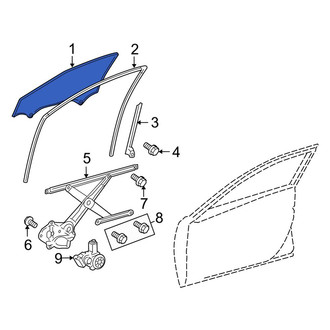 Toyota OE - Front Left Door Glass