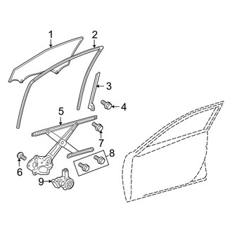 Toyota OE - Front Door - Glass & Hardware