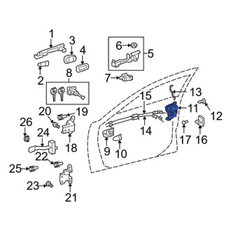 Toyota OE - Front Right Door Latch Assembly
