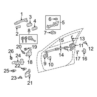 Toyota OE - Front Door - Lock & Hardware