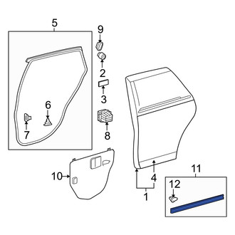Toyota OE - Rear Lower Door Seal
