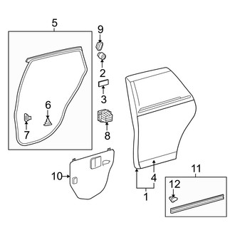 Toyota OE - Rear Door - Door & Components